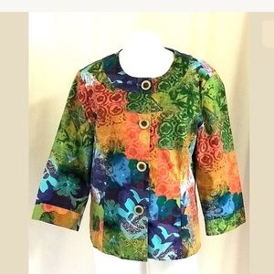 🆕🌹COLDWATER CREEK JACKET SIZE 12 VIBRANT COLORS